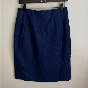 VTG Savannah pure wool straight skirt, navy blue NWT size 12